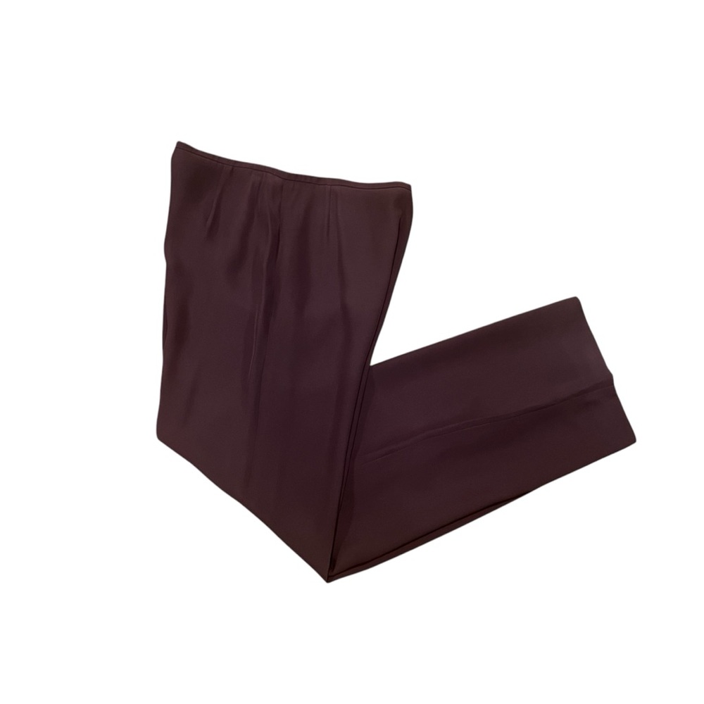 Armani Collezioni Women’s Silk Blend High Rise Wide Leg Trouser Pant 6 Purple‎